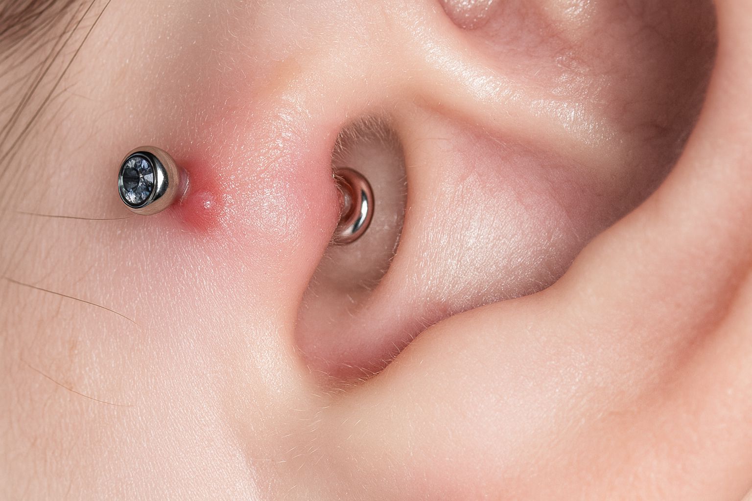 Bollicina accanto al piercing? Cosa significa e come risolvere senza panico