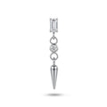 Gioiello per piercing in Titanio dal design elegante e deciso, caratterizzato da un raffinato dettaglio baguette, un cristallo centrale e un originale pendente a punta. La combinazione di forme geometriche e dettagli luminosi crea un gioiello moderno e particolare.
Perfetto per valorizzare lobo, helix e flat, soprattutto se cerchi un piercing che aggiunga un tocco luminoso e distintivo alla composizione dell’orecchio.