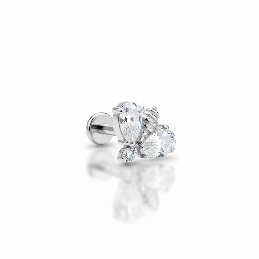 Perfetto per Lobo, Conch, Flat, Helix e Trago. Un solo gioiello versatile per un look curato. Materiali di alta qualità e design brillante.