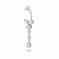 Piercing a forma di farfalla in a titanio e zirconi