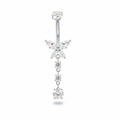 Piercing a forma di farfalla in a titanio e zirconi