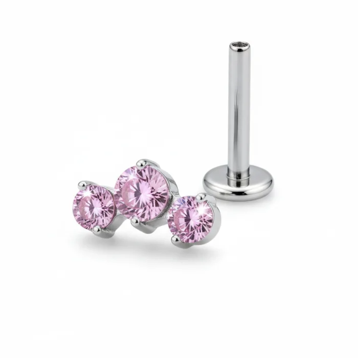 Piercing in titanio Colorful Mini Power Cluster con cristalli multicolore luminosi