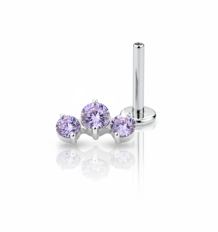 Piercing in titanio Colorful Mini Power Cluster con cristalli multicolore luminosi