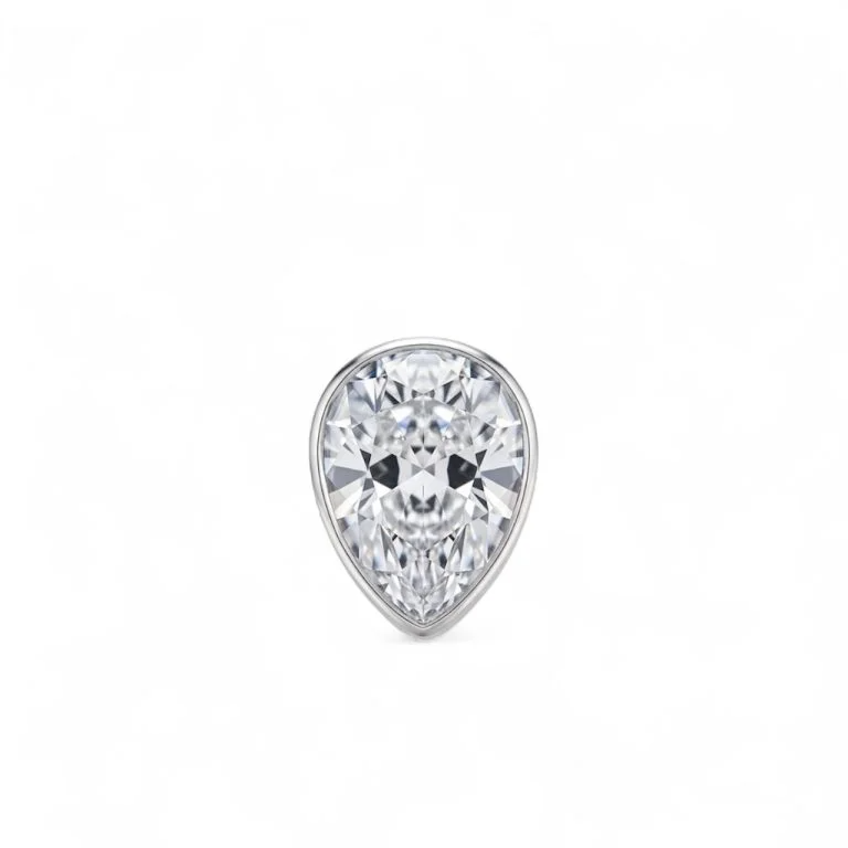 Gioiello Piercing Titanio Threadless con Zircone a taglio Goccia, massima brillantezza