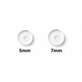 Dischetti in silicone per piercing 5mm e 7mm a confronto per trattamento cicatrici ipertrofiche (bump)