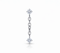 Piercing Orecchio Pendente Catenella (Dot Chain) in titanio, due brillantini (zirconi)