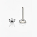 Gioiello Piercing Orecchio Titanio Threadless Luna decorata con micro zircone (Dot)