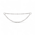 Catenella doppia (Double Chain) in titanio di grado implantare. Accessorio per piercing che collega fori multipli (es. Rook e flat) o decora un foro con un effetto a due fili. Ipoallergenico e moderno.