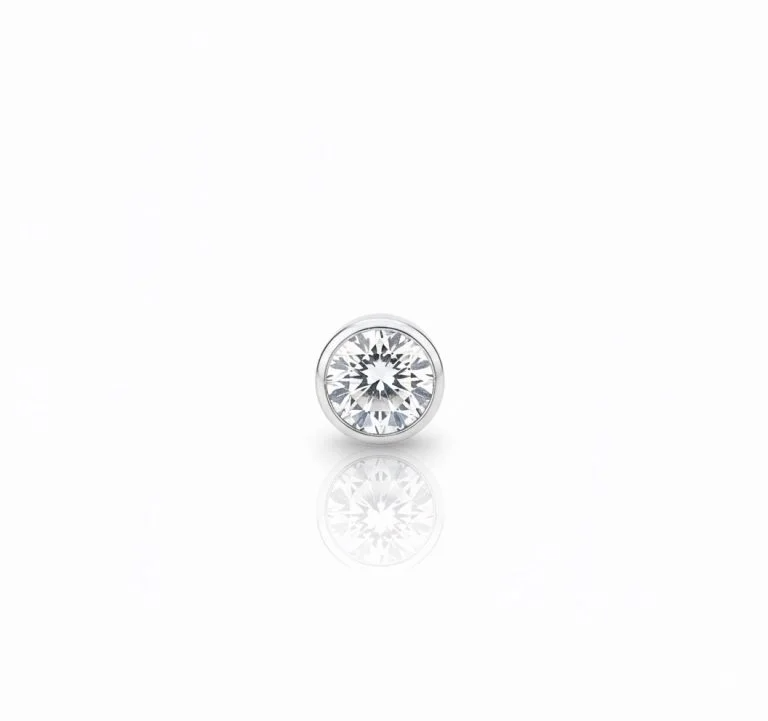 Gioiello piercing Titanio con piccolo Cubic Zirconia, massima lucentezza