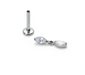 Gioiello da piercing Mini Drop Dangle con goccia lucida, stile raffinato