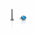 top piercing titanio con opale sintetico forma goccia
