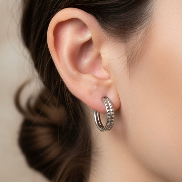 gioiello piercing titanio ASTM F136 anello segmentato clicker stile punk