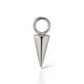Charm pendente a punta/cono (Spike Charm) in titanio. Accessorio per cerchietti da piercing, stile punk/rock.