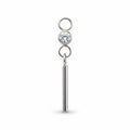 piercing titanio pendente barra zircone dritto anallergico orecchio