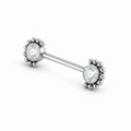 Gioiello Nipple Barbell Titanio con decorazione a Raggi Luminosi (Sunny), piercing per capezzolo