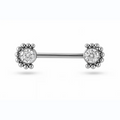 Gioiello Nipple Barbell Titanio con decorazione a Raggi Luminosi (Sunny), piercing per capezzolo