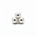 Piercing Triple Balls (Tre Sfere) in titanio, finitura lucida
