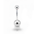 Piercing ombelico Basic Navel in titanio lucido – design minimalista e confortevole, ideale come primo gioiello o per uso quotidiano.