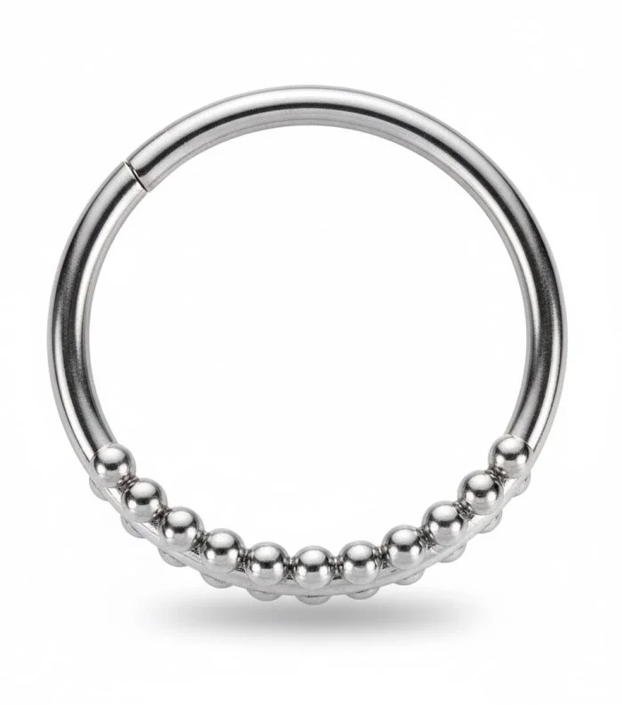 Piercing Bubble Circle in titanio – anello con design a bolle, ipoallergenico e resistente, perfetto per uno stile moderno ed elegante.