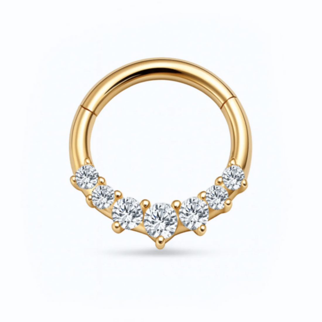 Clicker Flower in oro: piercing elegante a forma di fiore. Oro di alta qualità, ipoallergenico e luminoso per uno stile raffinato.