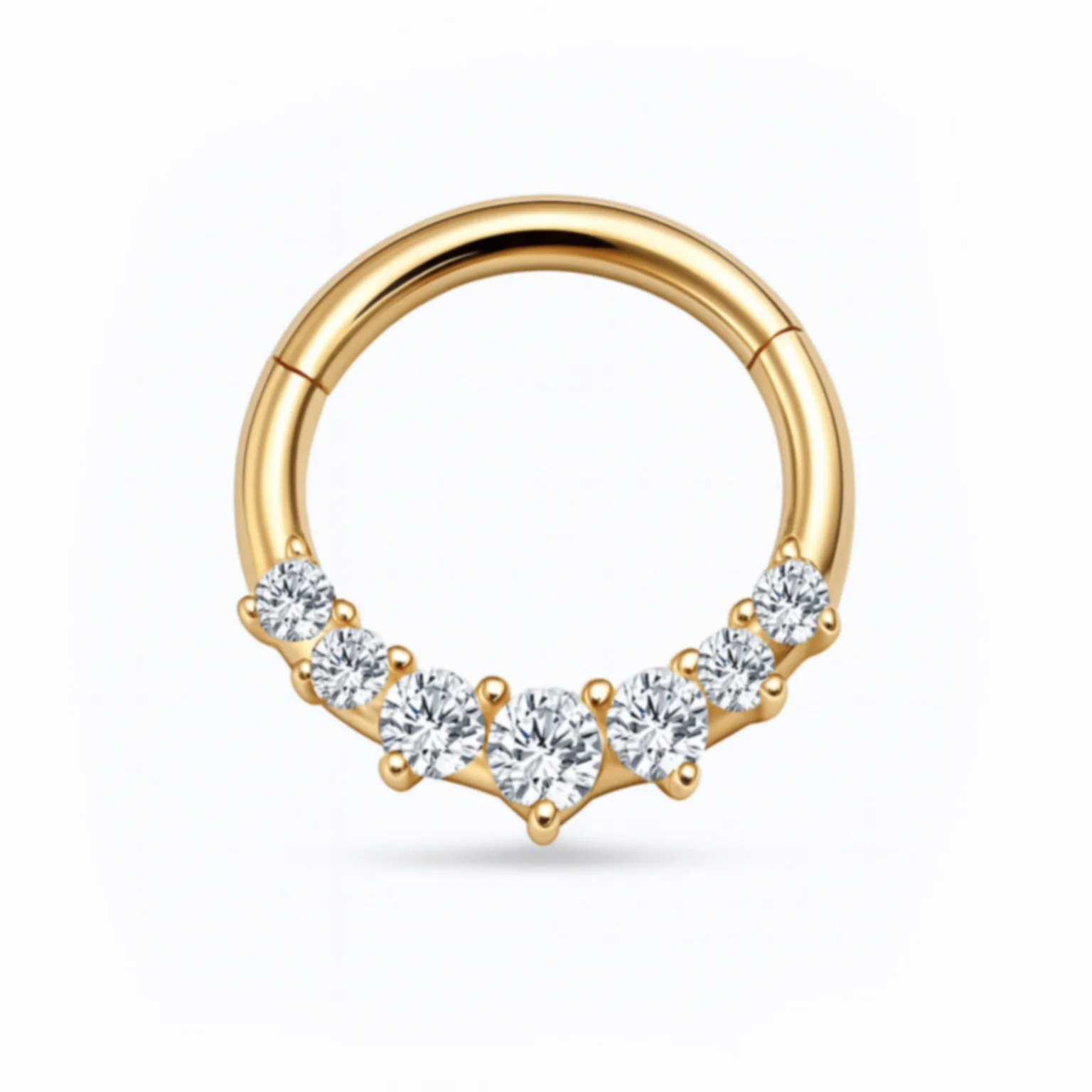 Clicker Flower in oro: piercing elegante a forma di fiore. Oro di alta qualità, ipoallergenico e luminoso per uno stile raffinato.