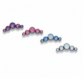 Gioiello piercing Cluster Opale a Cinque Elementi in Titanio Chirurgico. Design anallergico con cinque opali scintillanti, perfetto per aggiungere luce a helix, conch o flat.
