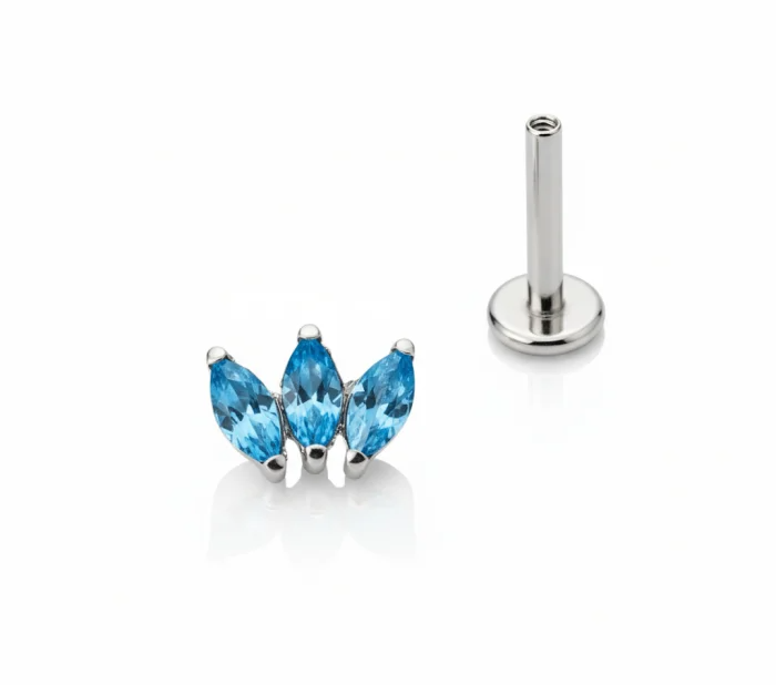 Piercing Colorful Micro Marquise con gemma colorata, perfetto per aggiungere luminosità
