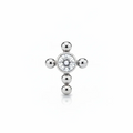Gioiello piercing a forma di croce semplice in titanio anallergico.