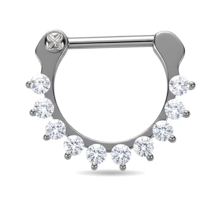 Piercing Devil Septum in titanio – anello dal design audace e resistente, ipoallergenico e perfetto per uno stile deciso e alternativo.