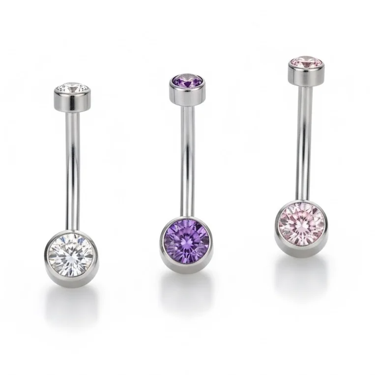 Piercing First Navel in titanio – gioiello ipoallergenico per prima foratura all’ombelico, resistente, leggero e sicuro sulla pelle