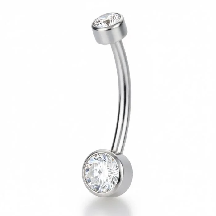 Piercing First Navel in titanio – gioiello ipoallergenico per prima foratura all’ombelico, resistente, leggero e sicuro sulla pelle