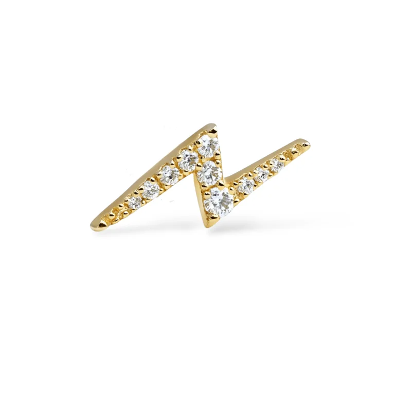 Piercing Flash Gold in oro giallo con finitura lucida, design elegante e brillante per orecchio