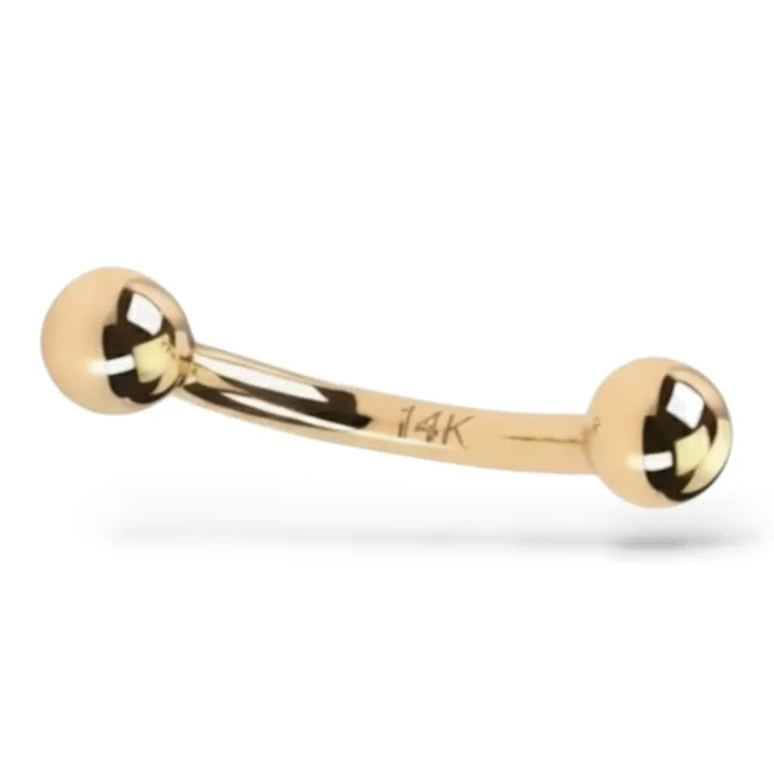 Piercing Golden Eyebrown in oro 14k – anello per sopracciglia elegante e resistente, perfetto per uno stile raffinato e prezioso.