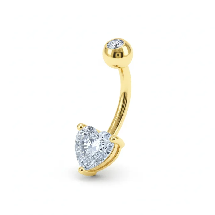 Il Heart Gold Navel Oro è un gioiello dal design romantico e sofisticato, ideale per chi ama accessori delicati e di classe. Realizzato in oro 14K, il cuore lucente aggiunge un tocco di femminilità e stile all’ombelico.