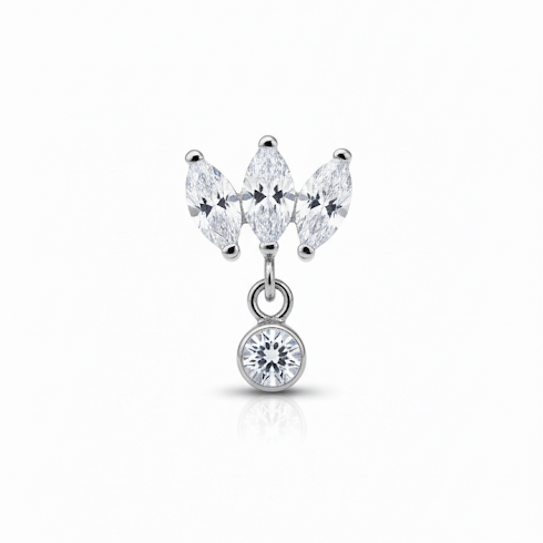 Piercing Marquise Dot Charm con design luminoso e moderno