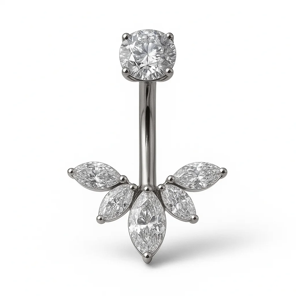 Scopri Mery Navel, il belly piercing in titanio: anallergico, brillante e ideale per valorizzare il tuo ombelico con classe.