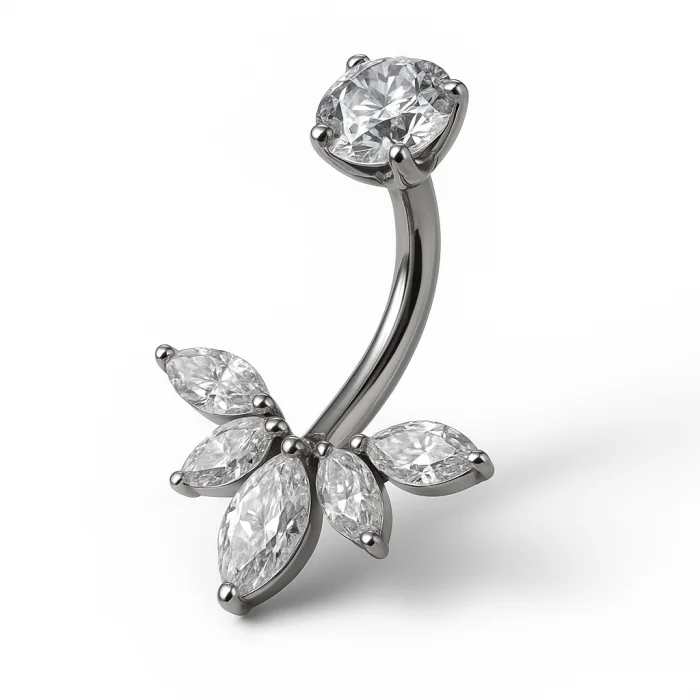Scopri Mery Navel, il belly piercing in titanio: anallergico, brillante e ideale per valorizzare il tuo ombelico con classe.