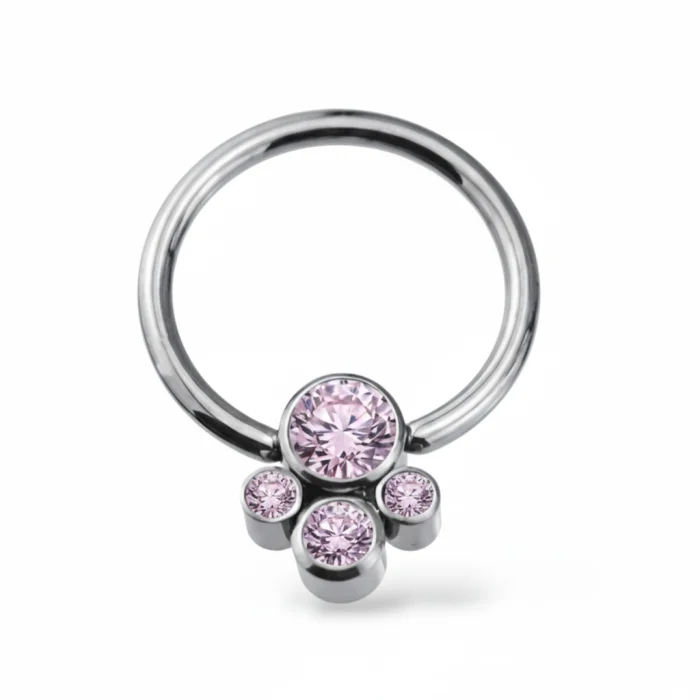 Piercing Mini Bubble Circle in titanio – anello con dettagli a bolle, ipoallergenico e resistente, perfetto per uno stile moderno ed elegante.