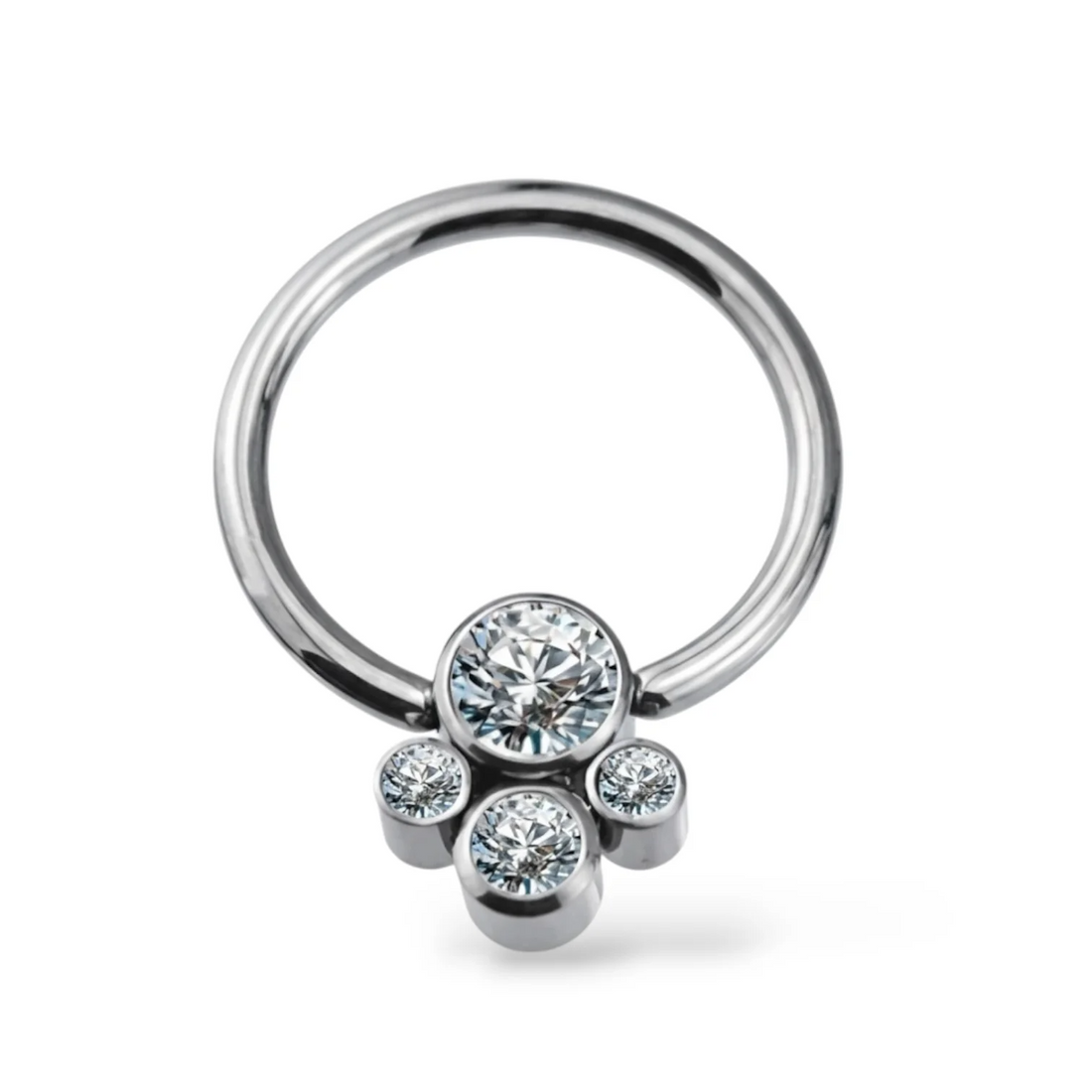 Piercing Mini Bubble Circle in titanio – anello con dettagli a bolle, ipoallergenico e resistente, perfetto per uno stile moderno ed elegante.