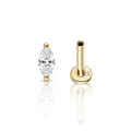 Mini Drop Gold in oro: piercing piccolo e luminoso a forma di goccia. Elegante, anallergico e perfetto per ogni stile.