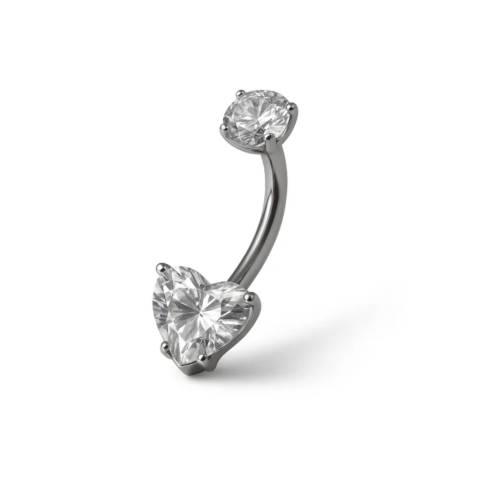 Piercing ombelico Mini Heart Navel con cuore, design delicato e romantico.