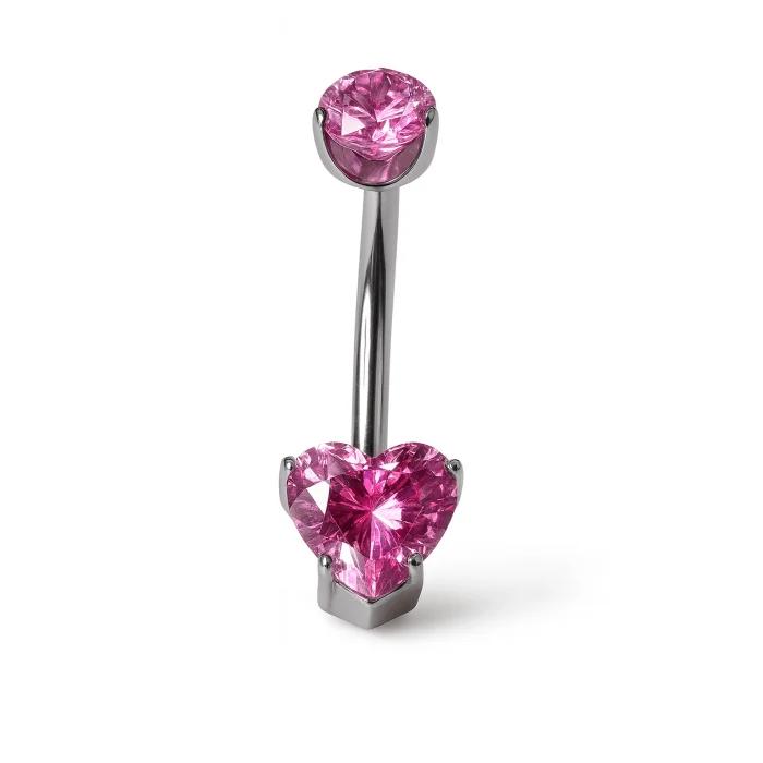 Piercing ombelico con cuore Mini Heart Navel, piccolo e luminoso, dal look dolce e raffinato.