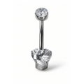 Piercing ombelico con cuore Mini Heart Navel, piccolo e luminoso, dal look dolce e raffinato.