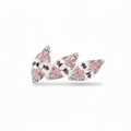 Piercing Mini Leaf in titanio lucido, con piccolo motivo a foglia, design minimal e brillante.