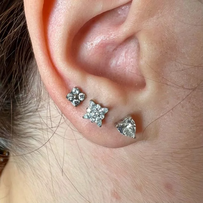 iercing North Star in titanio, gioiello corpo con stella del nord.