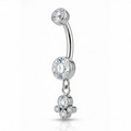 Scopri il Pendant Charm Navel in titanio: un piercing ombelico elegante e luminoso, ipoallergenico e resistente. Il perfetto equilibrio tra stile e comfort.