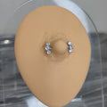 Piercing Nipple Titanio Bilanciere con Mini Cluster di Zirconi (Mini Power), discreto e brillante