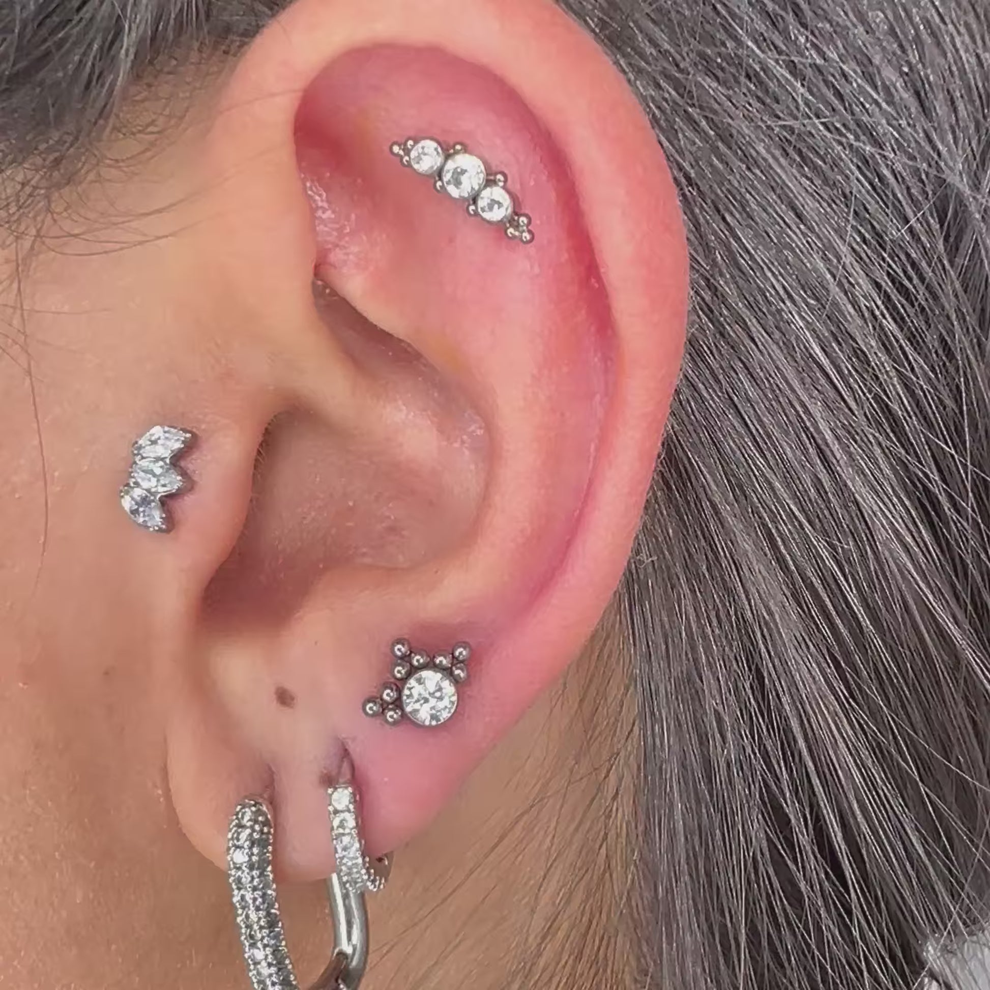 Piercing Cluster Titanio Dot Crown (Corona di Punti), gioiello