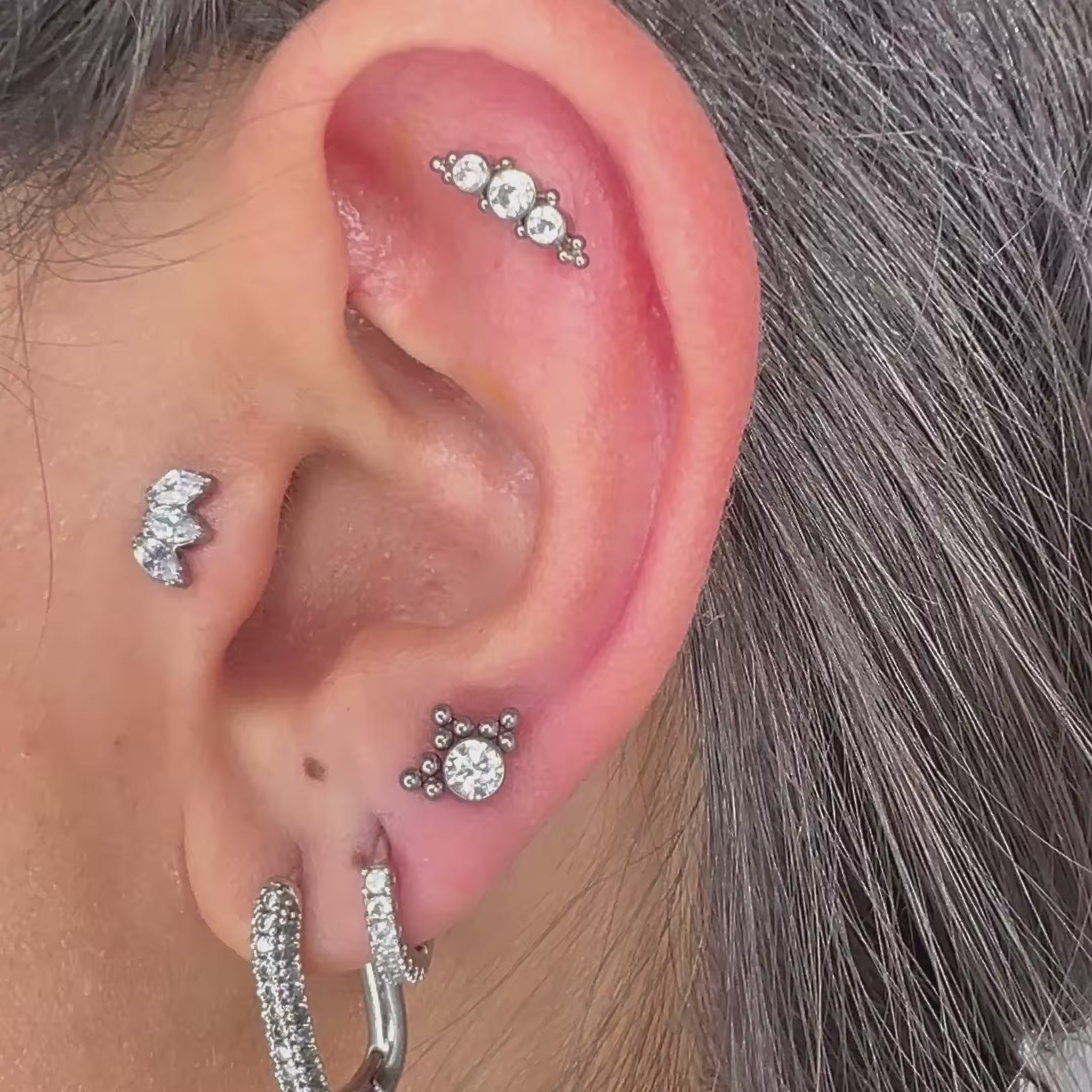 Piercing Cluster Titanio Dot Crown (Corona di Punti), gioiello