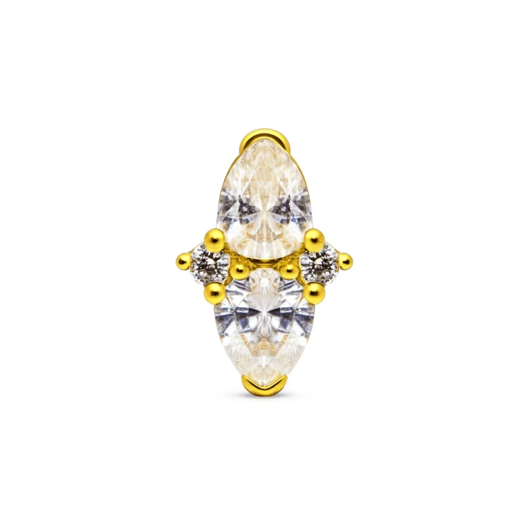 Riri Diamond piercing in oro, gioiello elegante con diamante brillante